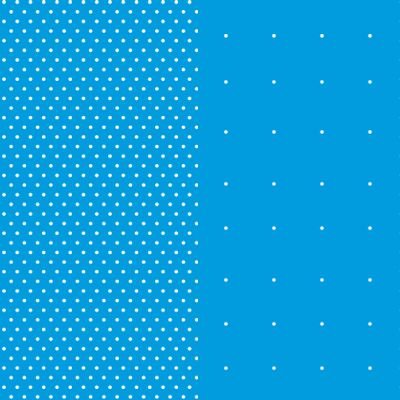 Points/Expanded Points design - white dotes producing line on a light blue background