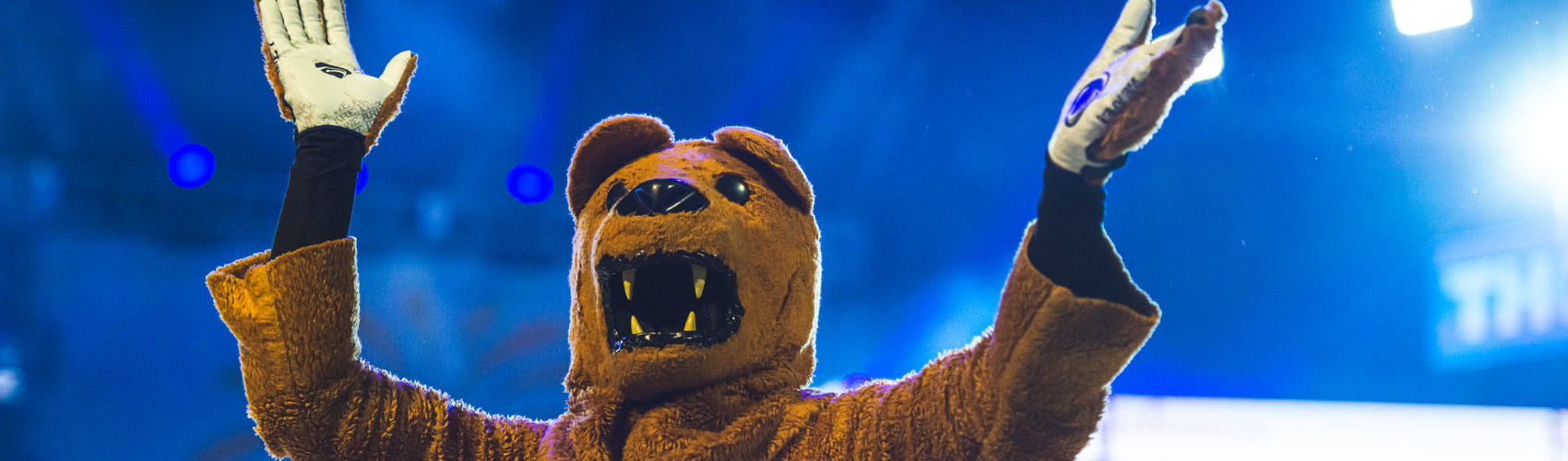 lion mascot at THON